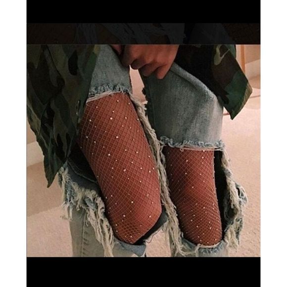 Sexy Elastic pantyhose with jewels - Picture 4 of 7